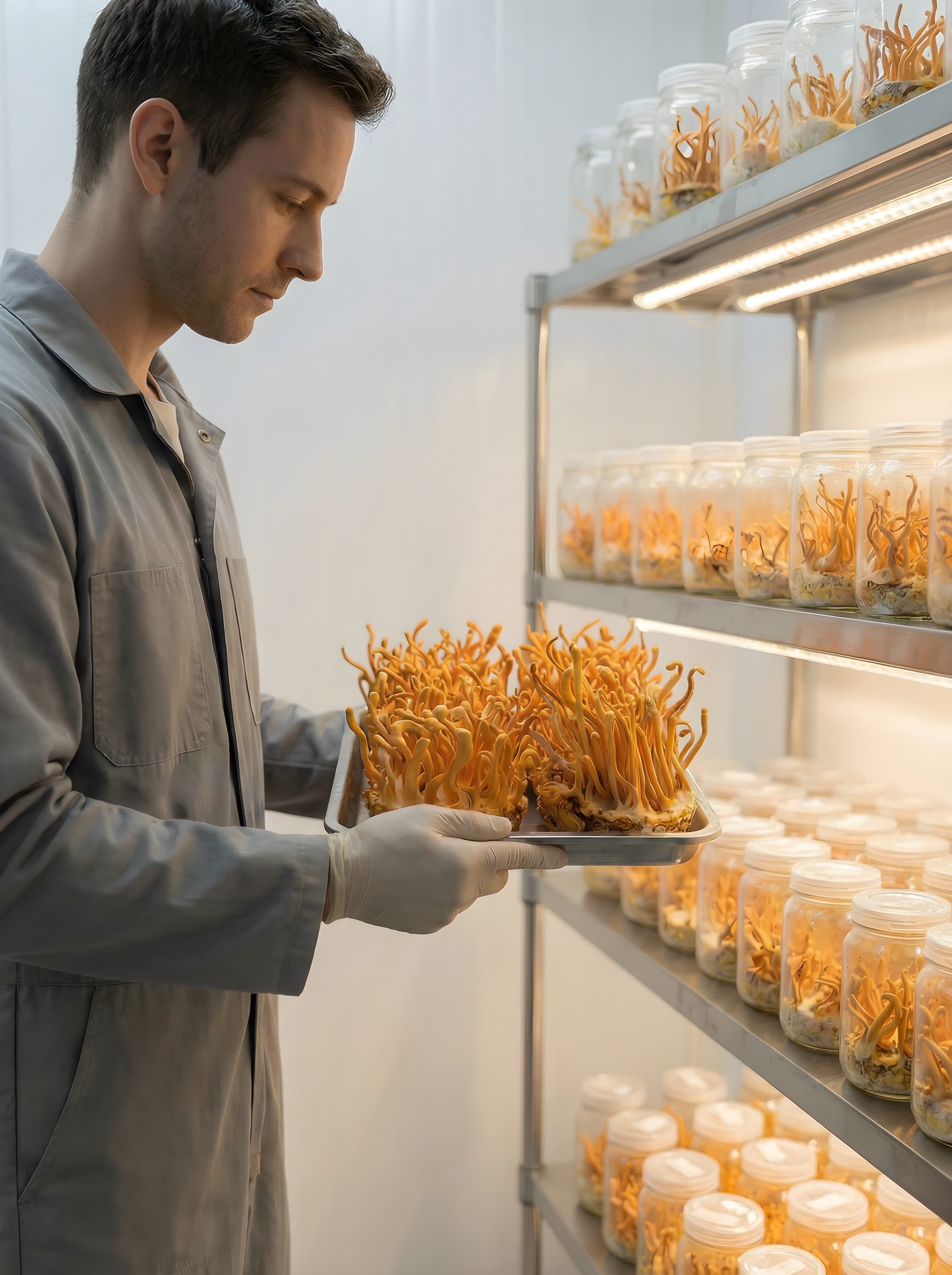 Kontrolleret dyrkning af Cordyceps i laboratorisk miljø med fokus på proces, sporbarhed og råvarekvalitet